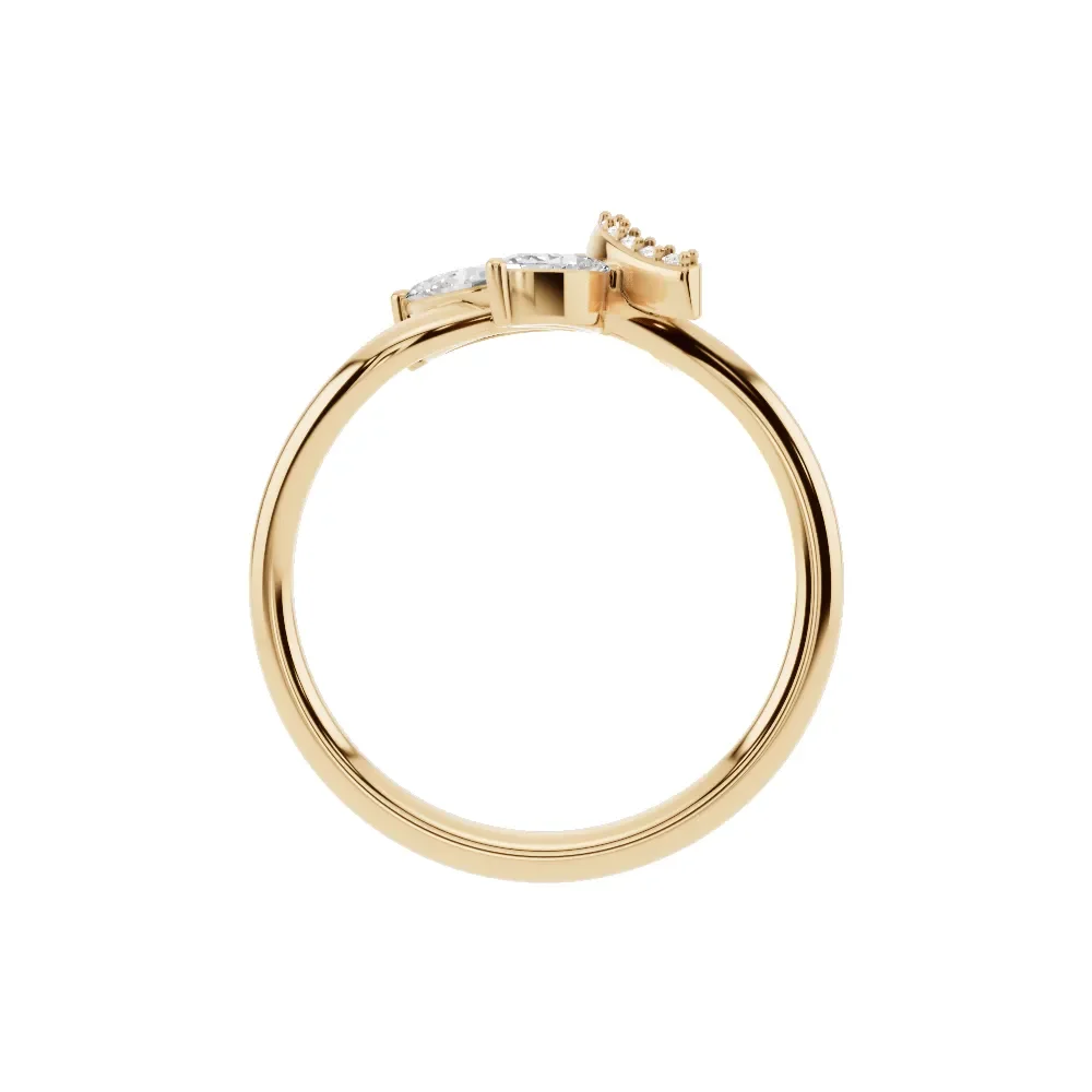 {{karat}} {{metal_color}} Gold Round Diamond Elegant Ring in yellow finish thumbnail 3