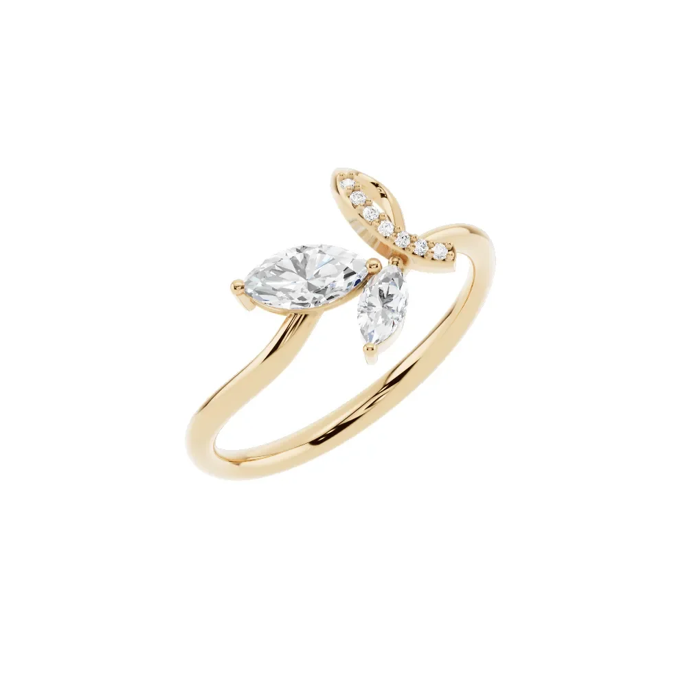 {{karat}} {{metal_color}} Gold Round Diamond Elegant Ring in yellow finish