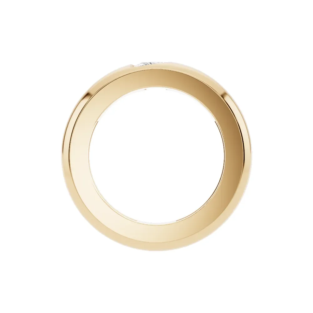 14K Yellow Gold Pear Diamond Bridal Ring in yellow finish thumbnail 3