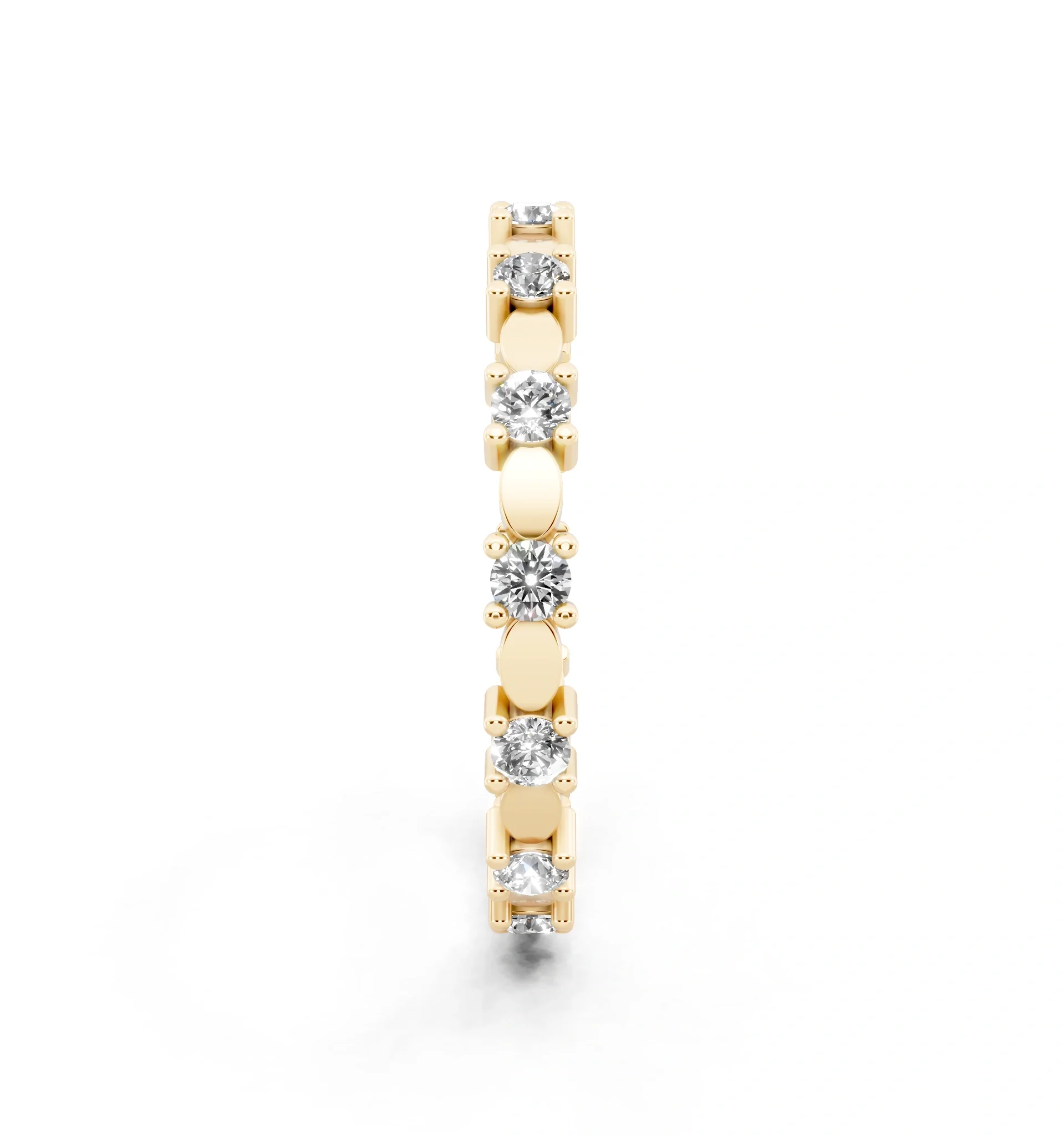 RJH Roselle Round Diamond Eternity Ring Lab-Grown Diamond Ring in yellow finish thumbnail 3