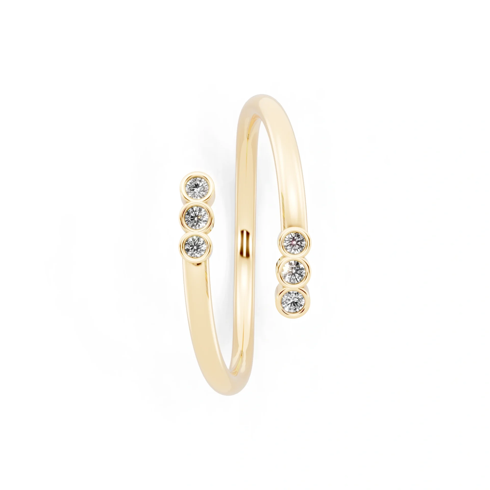RJH Elara Open Diamond Wrap Lab-Grown Diamond Ring in yellow finish thumbnail 4