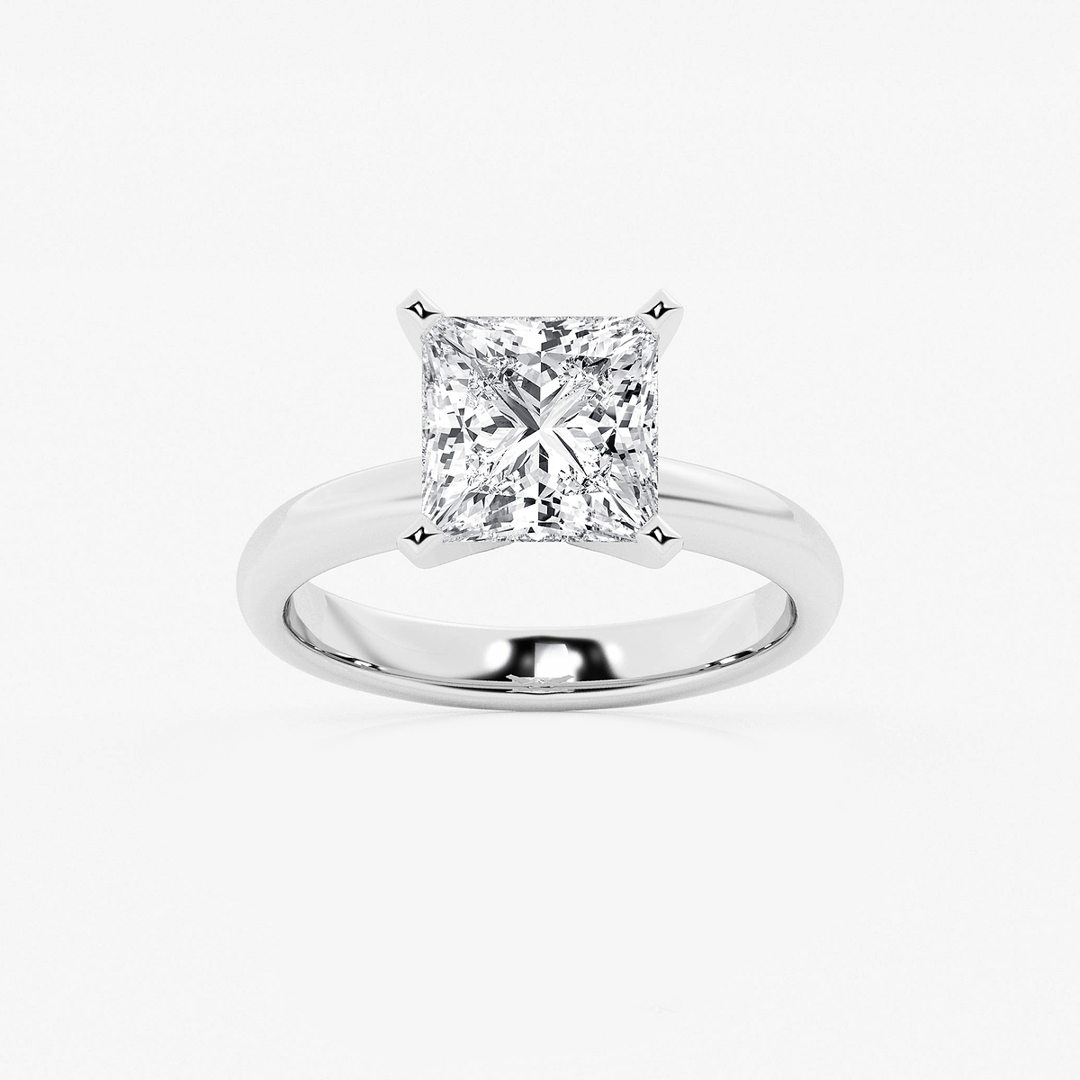 Vera 8 ctw Princess Lab Grown Diamond Petite Solitaire Engagement Ring