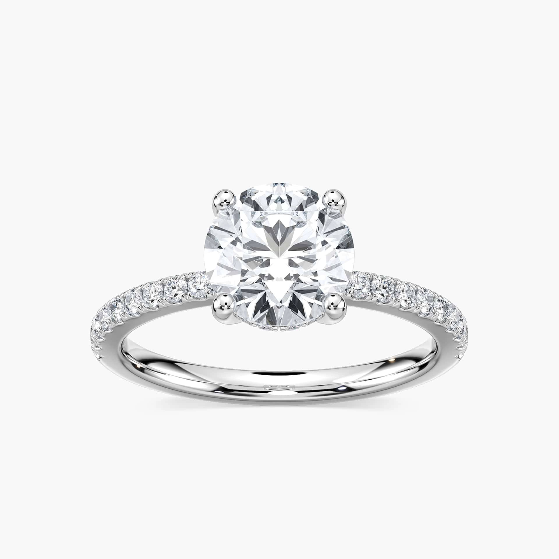 Margot 1 ¼ ctw Oval Lab Grown Diamond Hidden Halo Engagement Ring
