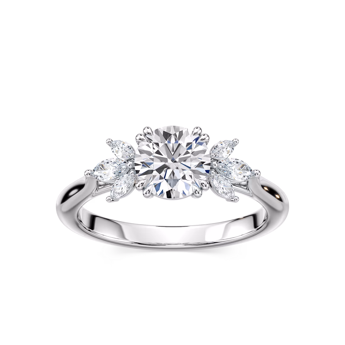Nirvana 1 ctw Round Lab Grown Diamond Solitaire Engagement Ring