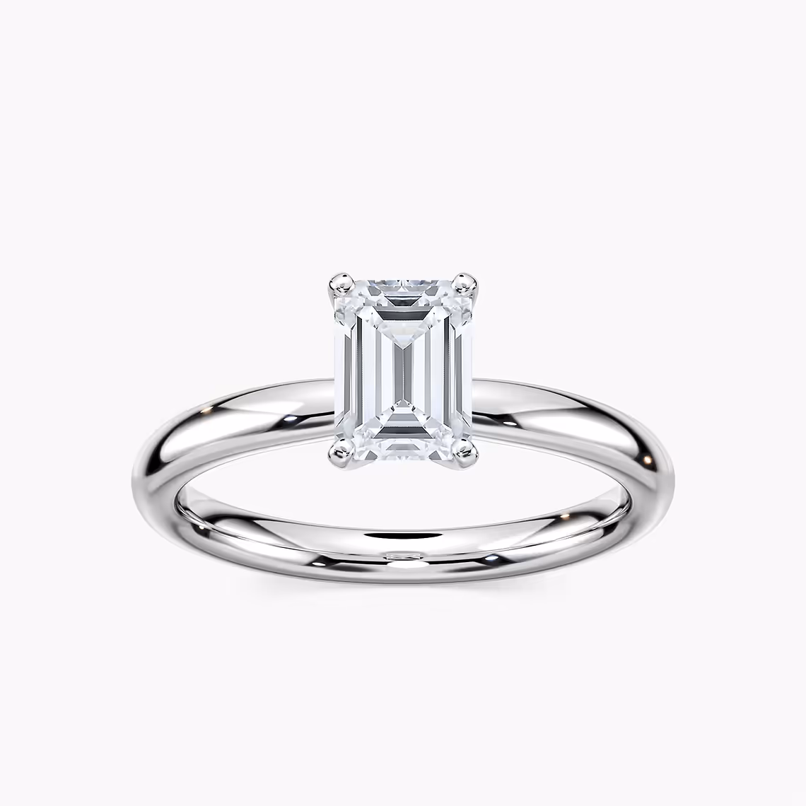 Lauren 1 ctw Emerald Lab Grown Diamond Traditional Four Prong Solitaire Engagement Ring