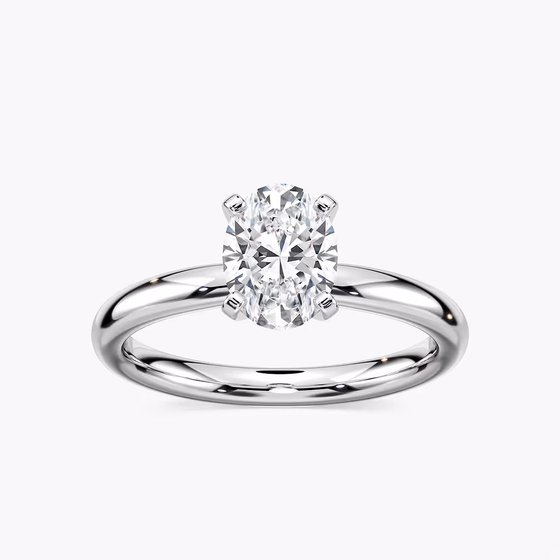 Lauren 1 ctw Oval Lab Grown Diamond Traditional Four Prong Solitaire Engagement Ring